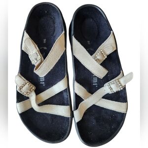 Tatami by Birkenstock Morgan Adjustable Strap Sandals Rhinestone Buckle Women 38
